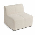 Modular Fabric Sofa Sectional Square Polyester Cream 87x87x72 cm