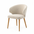 Dining Chair with Polyester Blend Fabric and Wood Legs