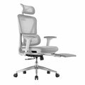 Ergonomic Mesh High Back Office Chair Adjustable Headrest with Footrest Grey