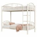 Metal Bunk Bed Twin Over Twin Cream