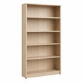 Engineered Wood 5-Shelf Bookcase Oak Veneer 180cm Height