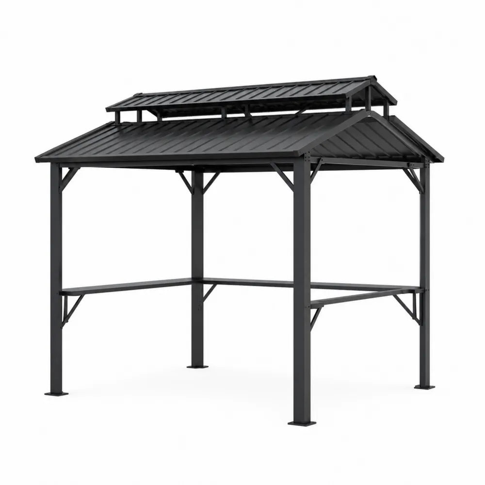 Outdoor Steel Gazebo Dual Roof 300cm x 300cm x 270cm