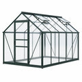 Greenhouse with Polycarbonate Panels and Aluminum Frame 190x190x195 cm
